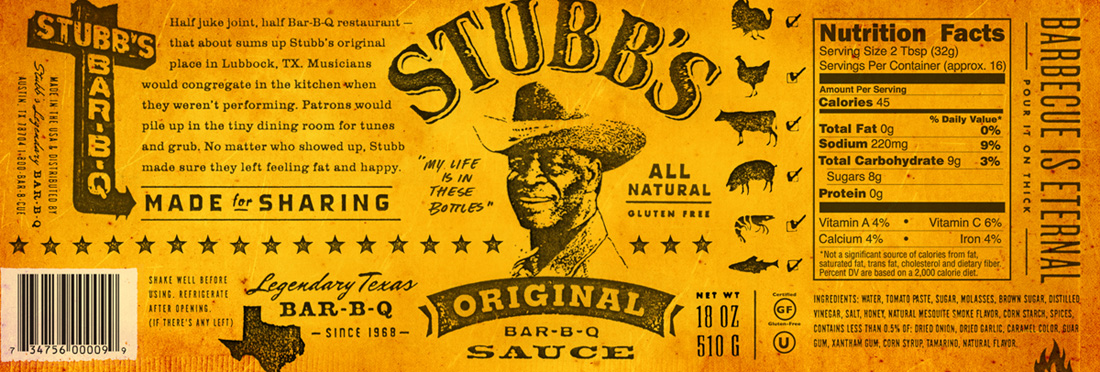 Stubb’s BBQ Packaging